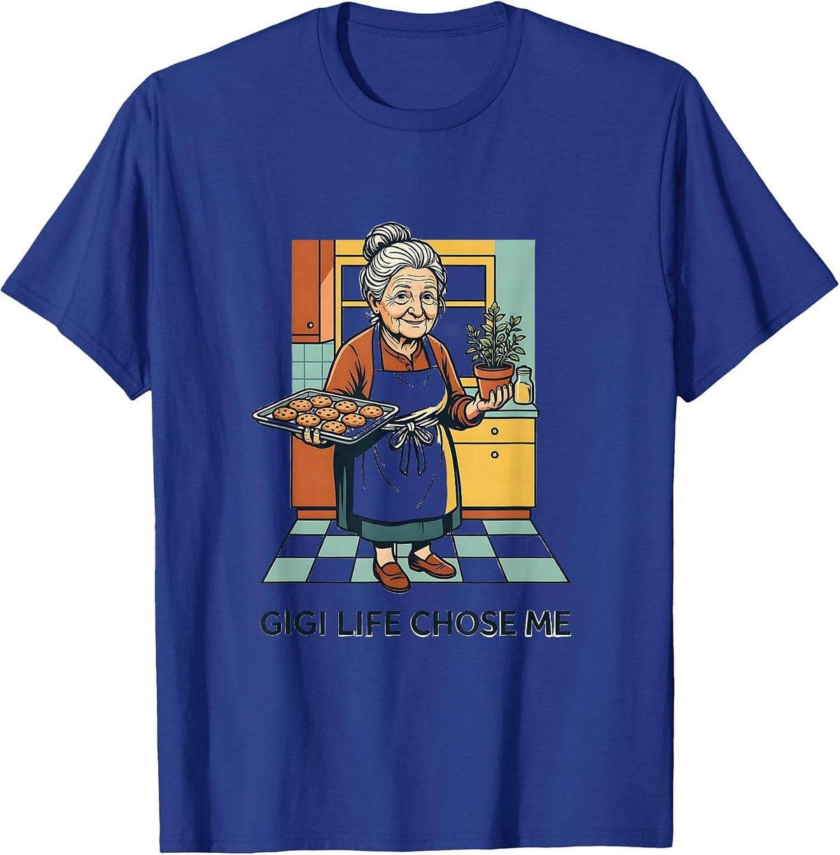 Men's Gigi Life Chose Me Grandma Pride Design T-Shirt - Royal Blue