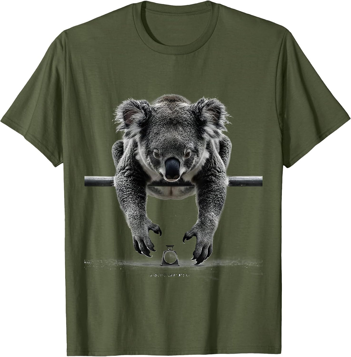 Men's Unbothered By Design Funny Koala Lover Animal Humor T-Shirt - Olive Green