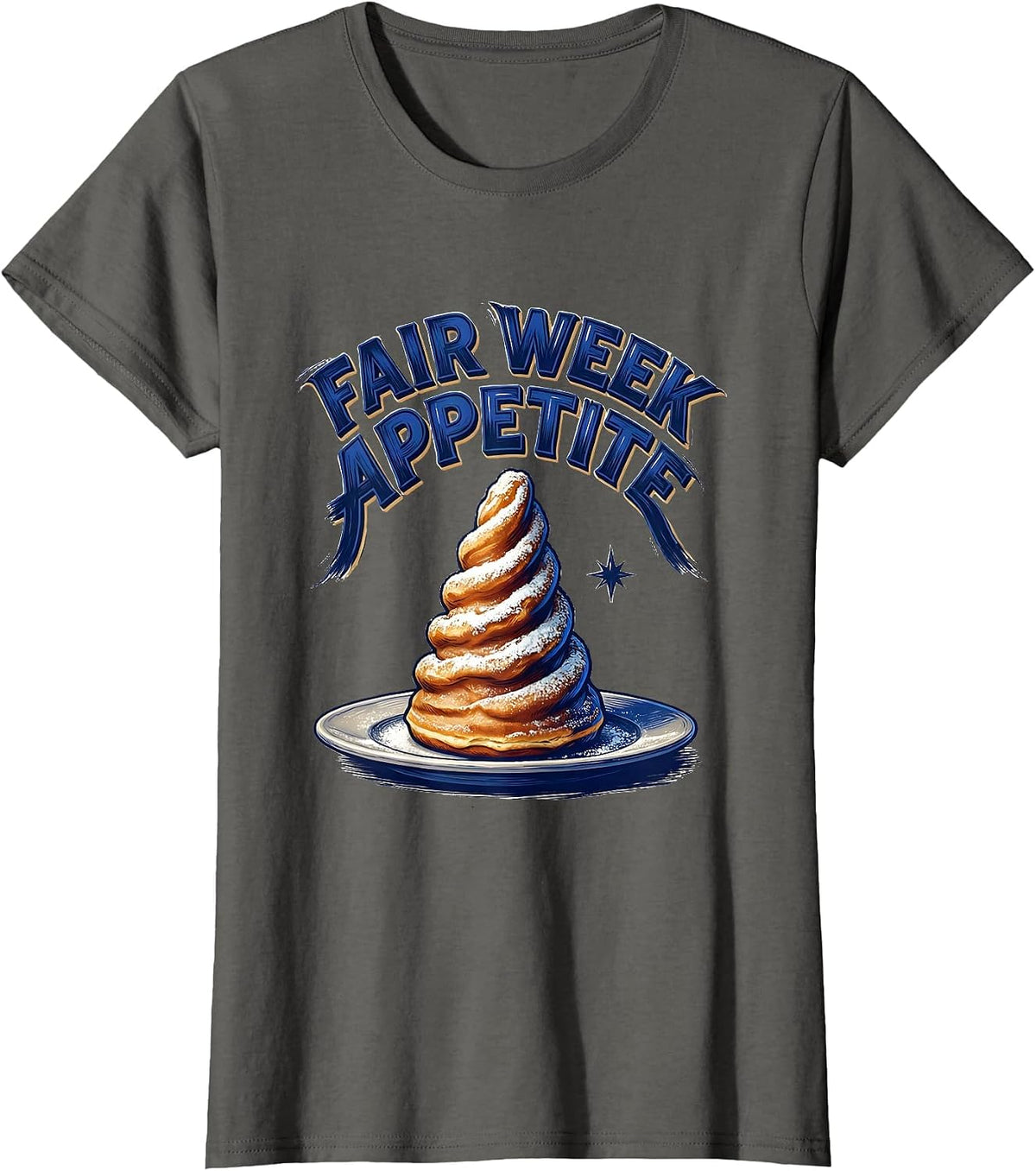 Women's Fair Week Appetite Vintage State Fair Squad Carnival T-Shirt - Asphalt Grey