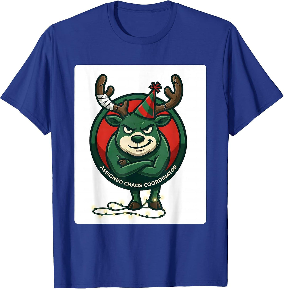 Assigned Chaos Coordinator Funny Christmas Group Humor T-Shirt - Royal Blue