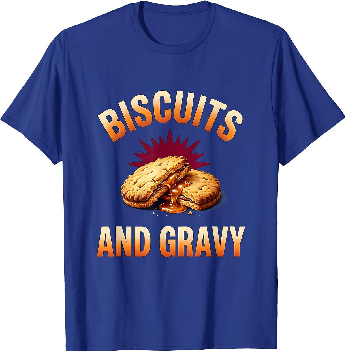 Biscuits and Gravy Bootleg 90's Rap Rock Vintage Funny T-Shirt - Royal Blue