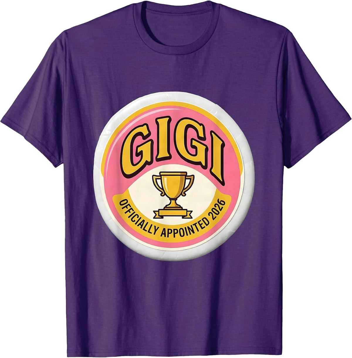 Gigi Officially Appointed 2026 Funny First Time Grandparent T-Shirt - Purple