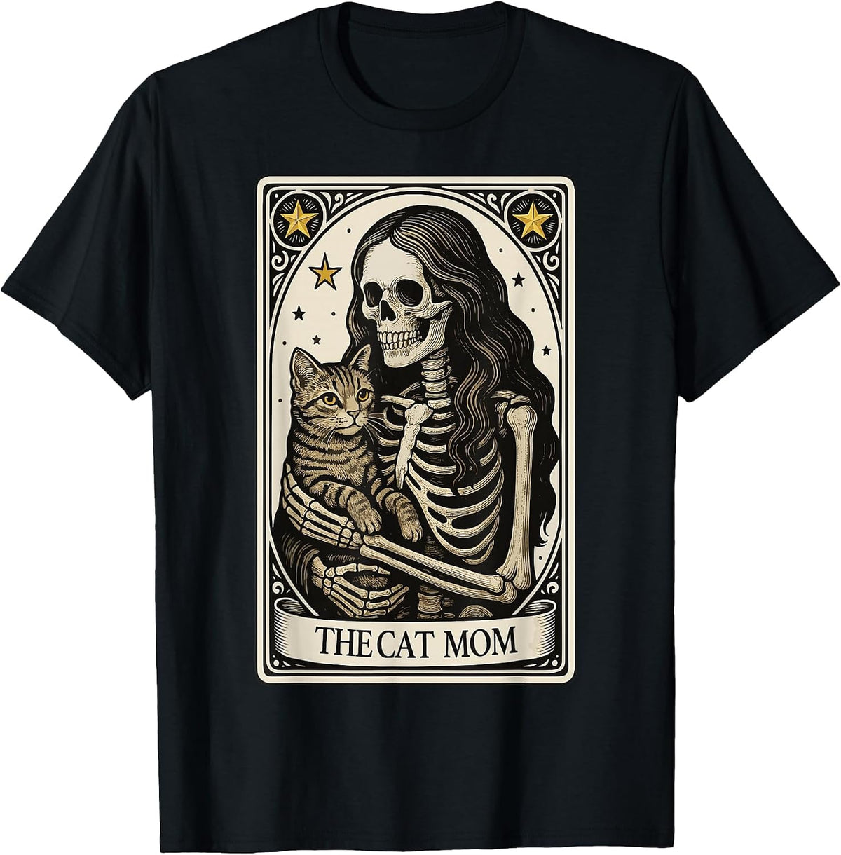 The Cat Lady Tarot Card T-Shirt - Black