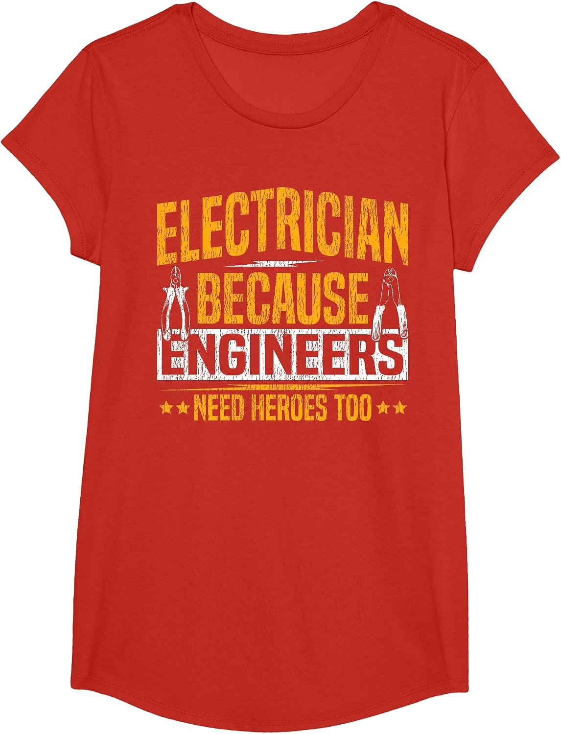 Electrician Vintage Electrician Because Engineers Need T-Shirt - Girls Red