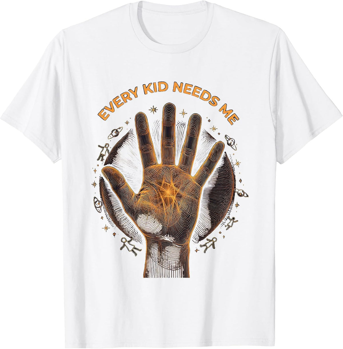 Men's Every Kid Needs Me Paraprofessional Design T-Shirt - White