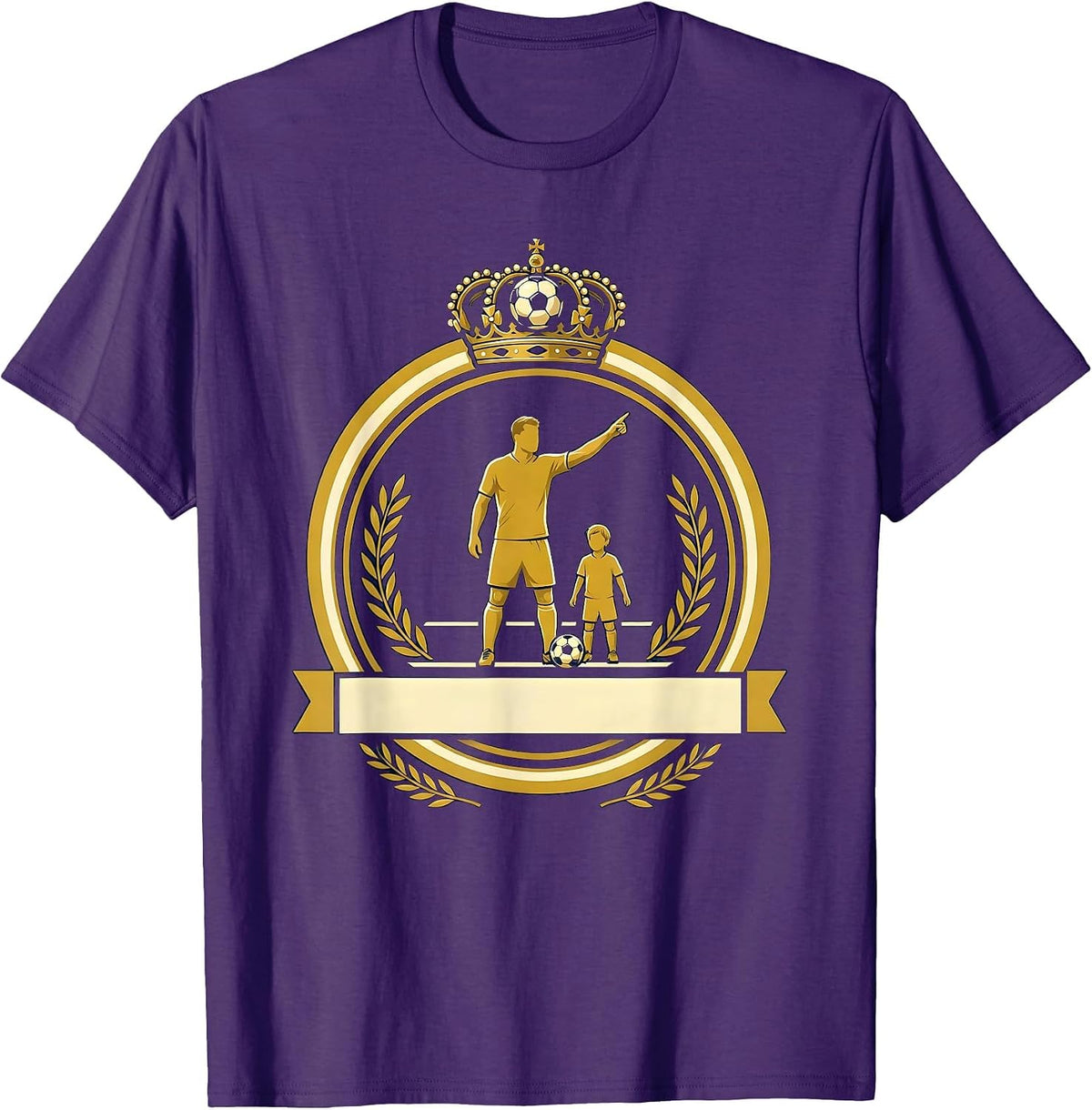 Men's Soccer Dad Sideline Coach Graphic Tee T-Shirt - Purple