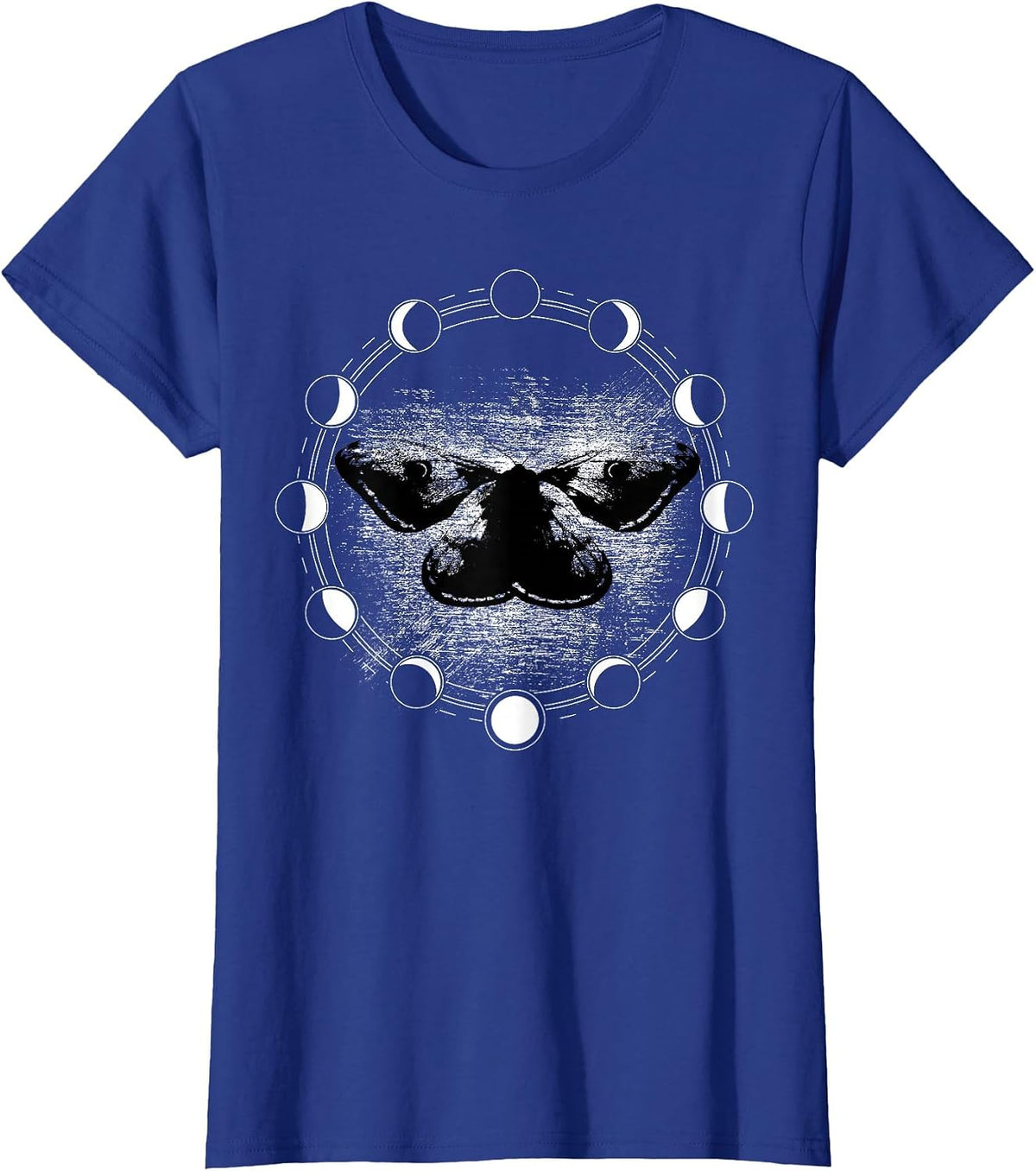 Moon Phases Blackcraft Mystic Occult Dark Design T-Shirt - Royal Blue