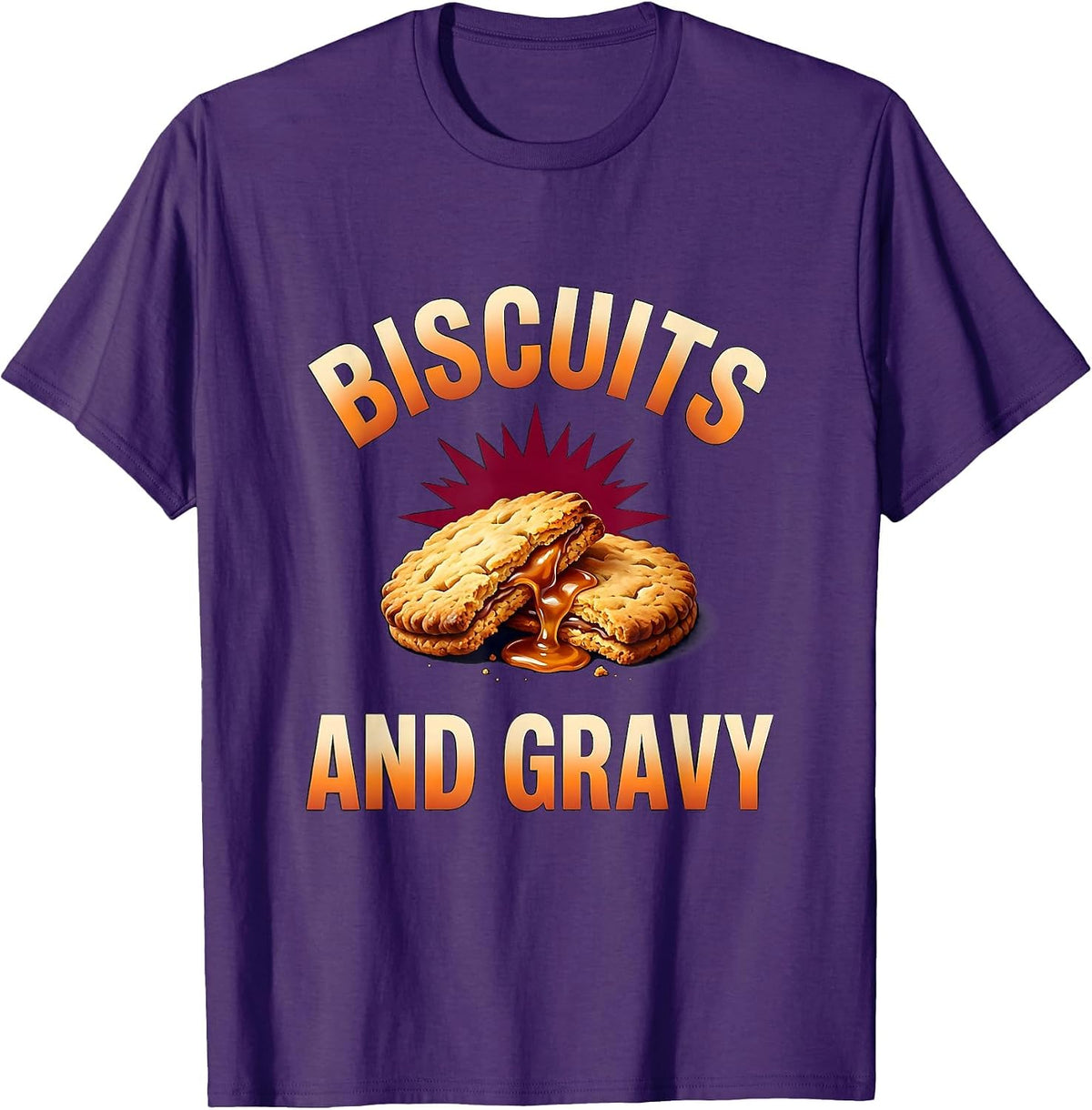 Biscuits and Gravy Bootleg 90's Rap Rock Vintage Funny T-Shirt - Purple