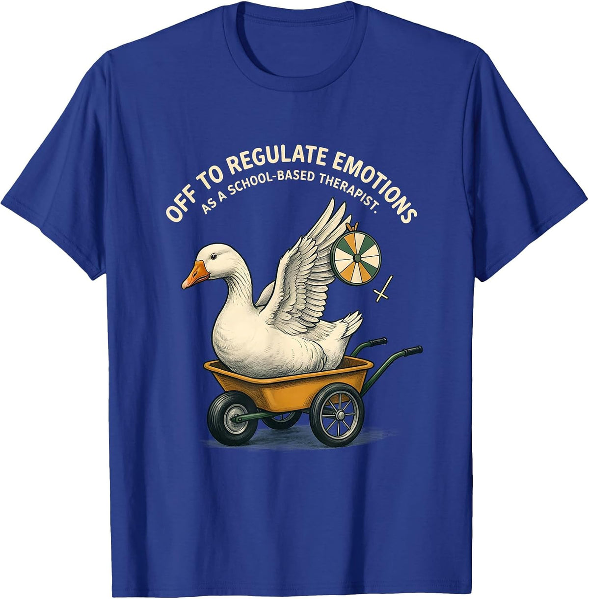 Men's Off To Regulate Emotions As A School-Based Therapist Funny T-Shirt - Royal Blue