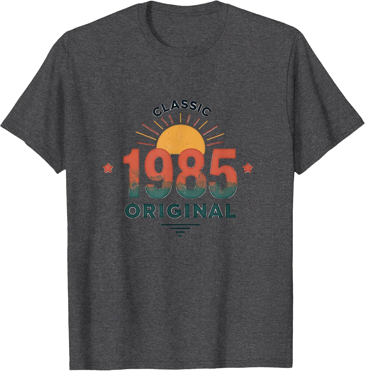 Classic 1985 Original Vintage Retro Design T-Shirt - Dark Heather Grey