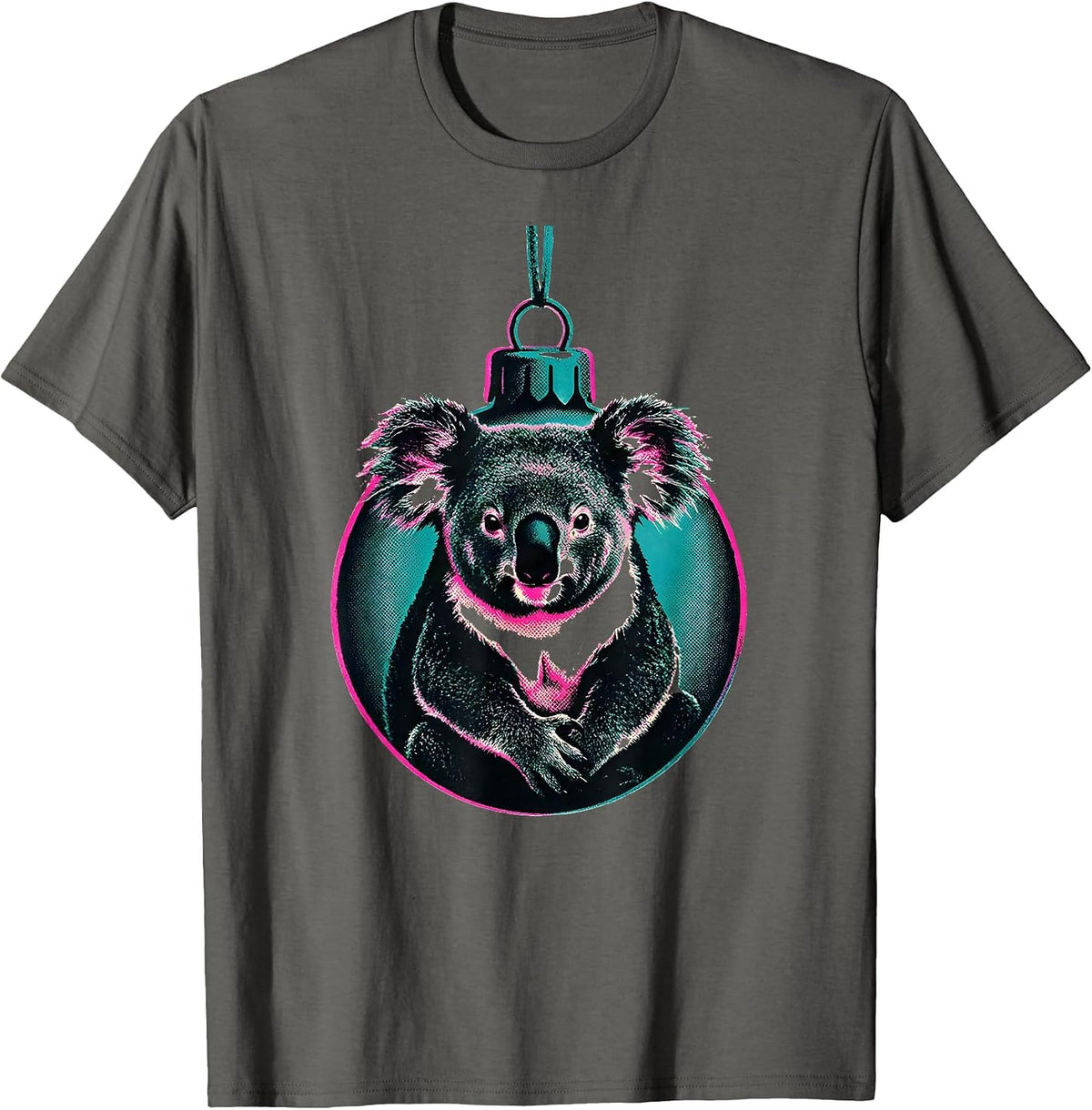 Men's Koala Ornament Cute Holiday Novelty Gift T-Shirt - Asphalt Grey