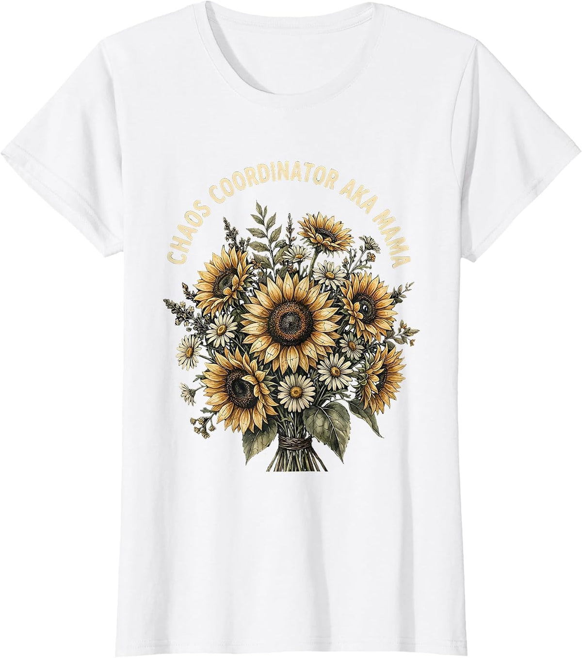 Women's Chaos Coordinator Aka Mama Funny Mom Design T-Shirt - White
