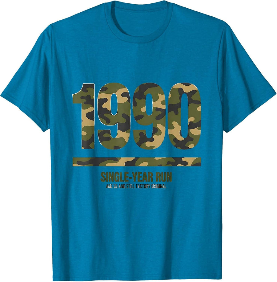 1990 — Single-Year Run — Age 35 And Still Factory Original T-Shirt - Sapphire Blue