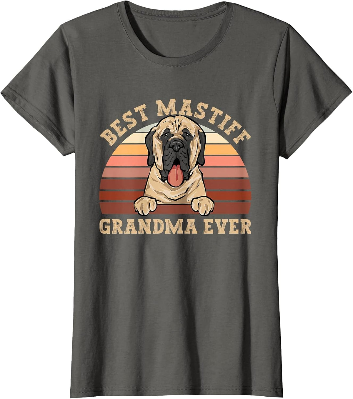 Mastiff Old English Mastiff Dog T-Shirt - Asphalt Grey