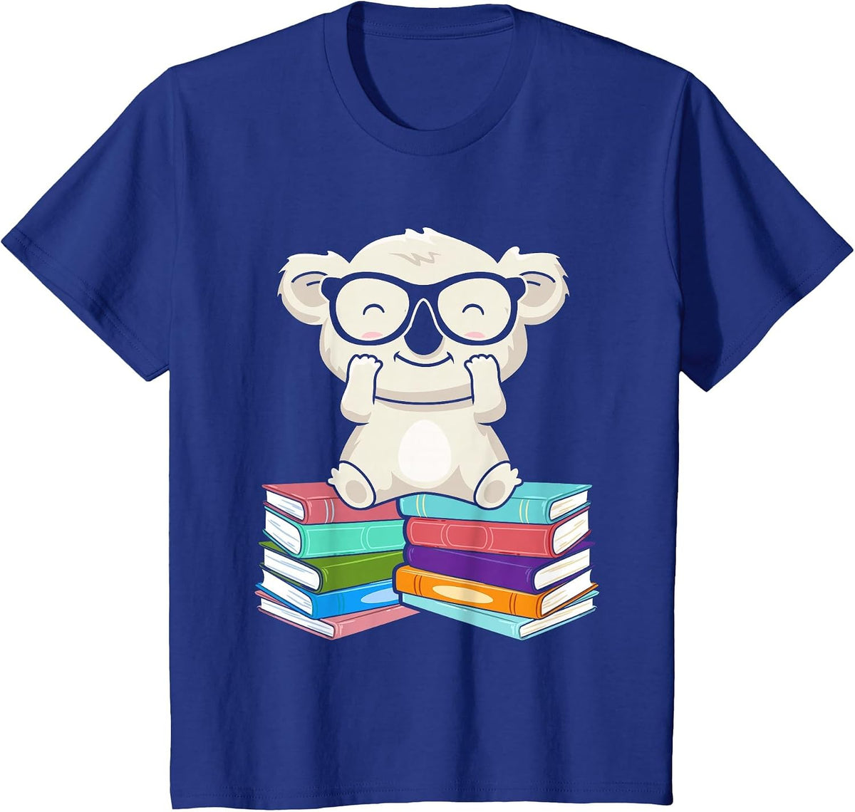 Bookworm Koala Bear Reading Librarian Koala Bear T-Shirt - Royal Blue