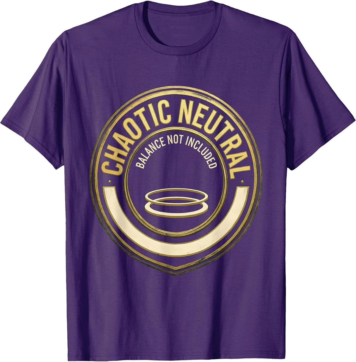 Men's Chaotic Neutral — Balance Not Included Funny Chaos T-Shirt - Purple