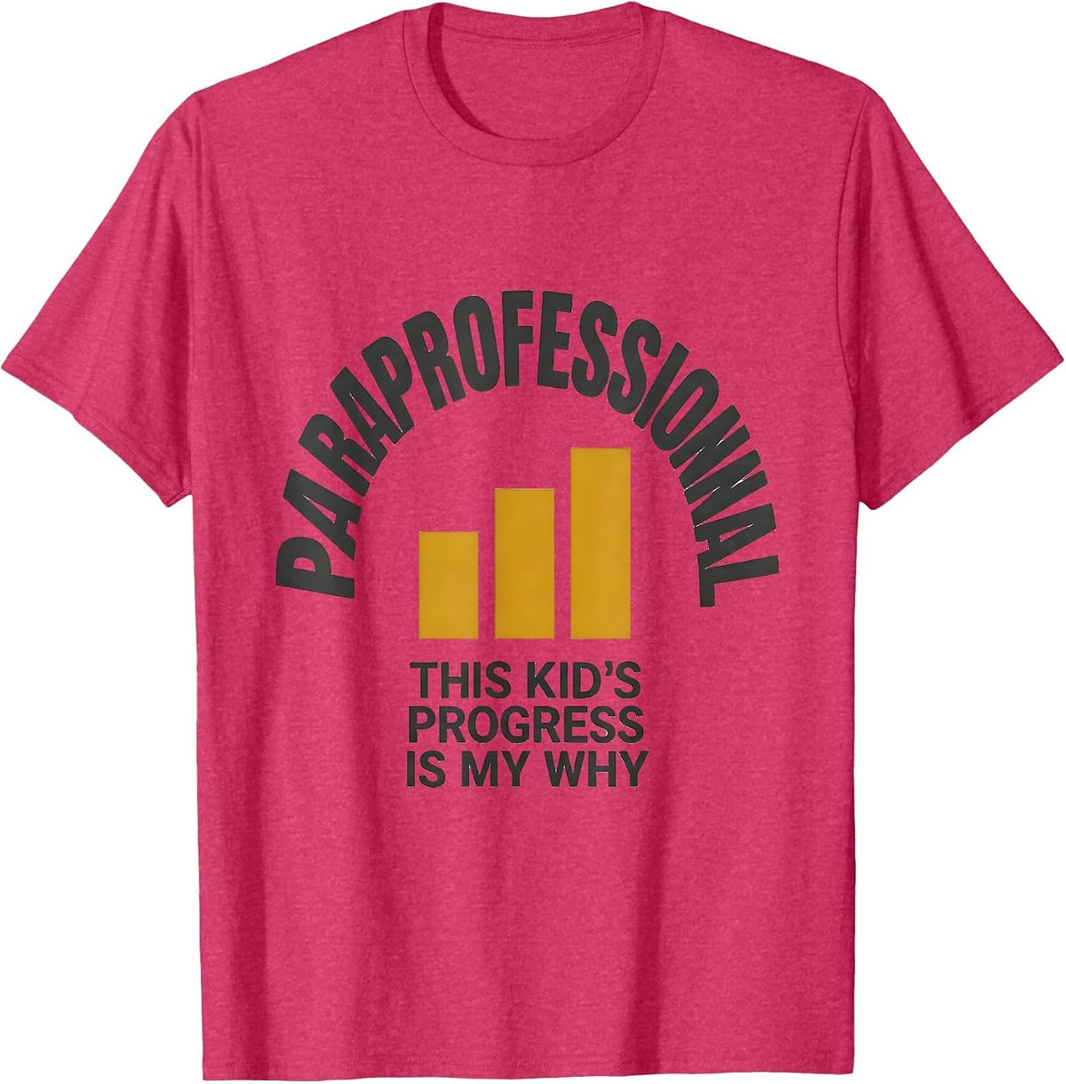 Men's Paraprofessional This Kid's Progress Is My Why Teacher T-Shirt - Red Heather