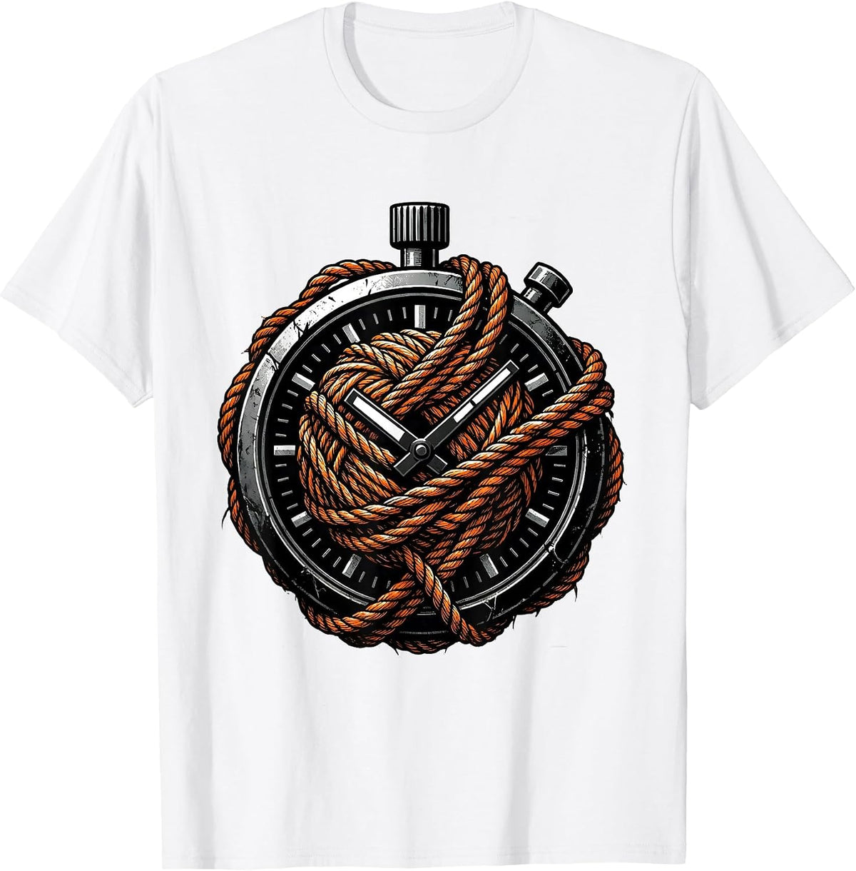 Men's Chaos Coordinator Stopwatch Tangled in Yarn T-Shirt - White