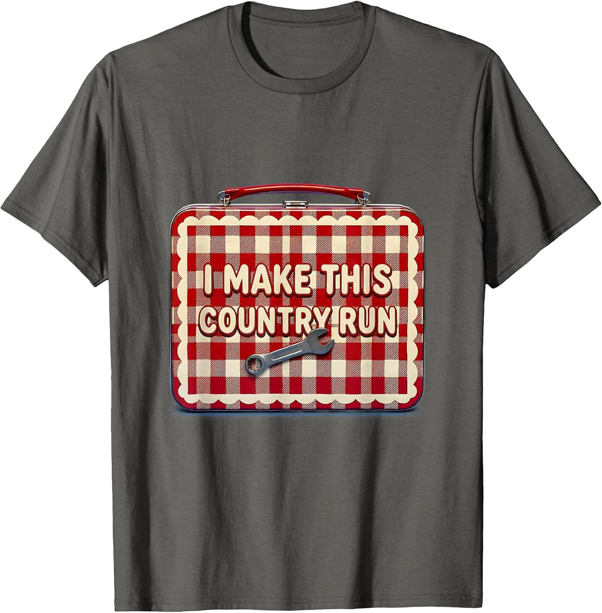 I Make This Country Run Blue Collar Pride T-Shirt - Asphalt Grey