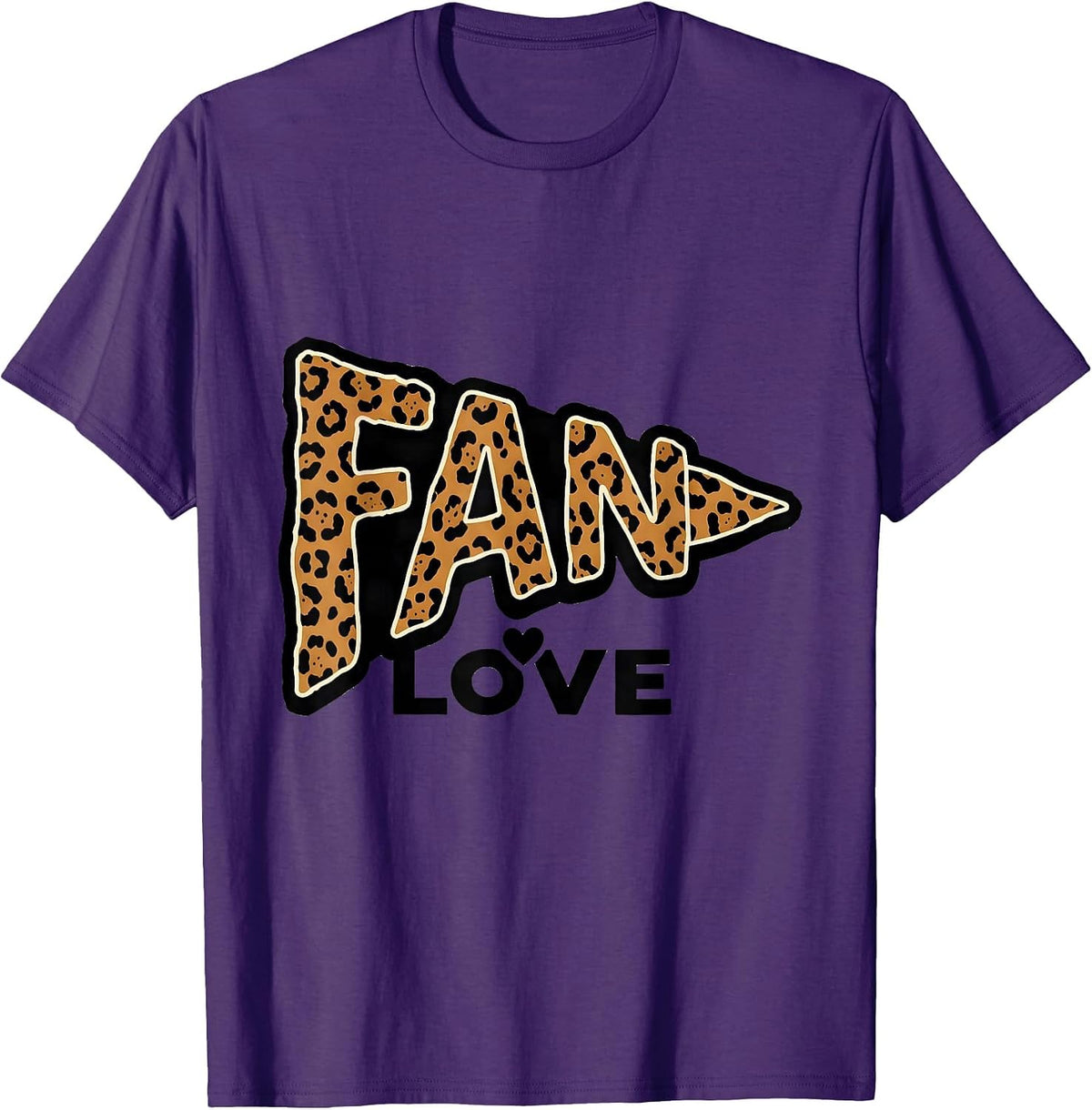 Fan Love Bold Leopard Print Role Pride Casual Wear T-Shirt - Purple