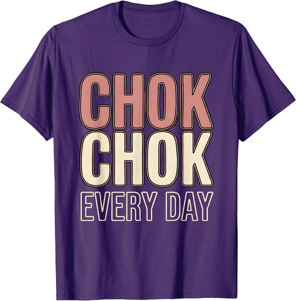 Chok Chok Every Day K-Beauty Skincare Fall Design T-Shirt - Purple