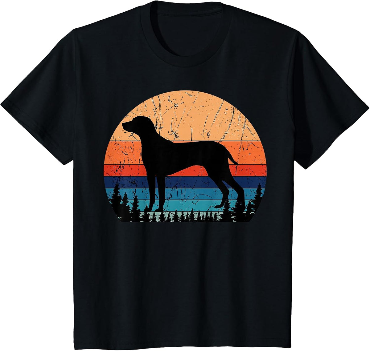 Vizsla Hungarian Retro Sport Hunting Breeders T-Shirt - Black
