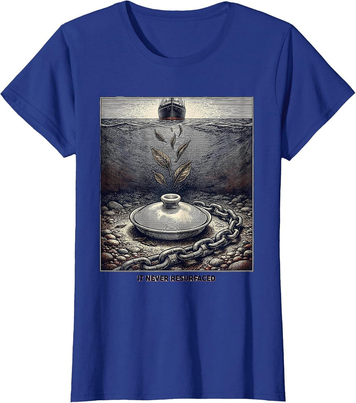 Women's It Never Resurfaced Funny History Teacher 4th Of July T-Shirt - Royal Blue