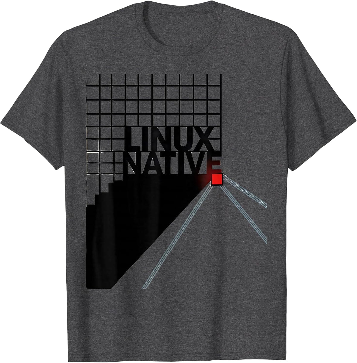 Men's Linux Native Constructivist Poster Geek Gift Programmer T-Shirt - Dark Heather Grey