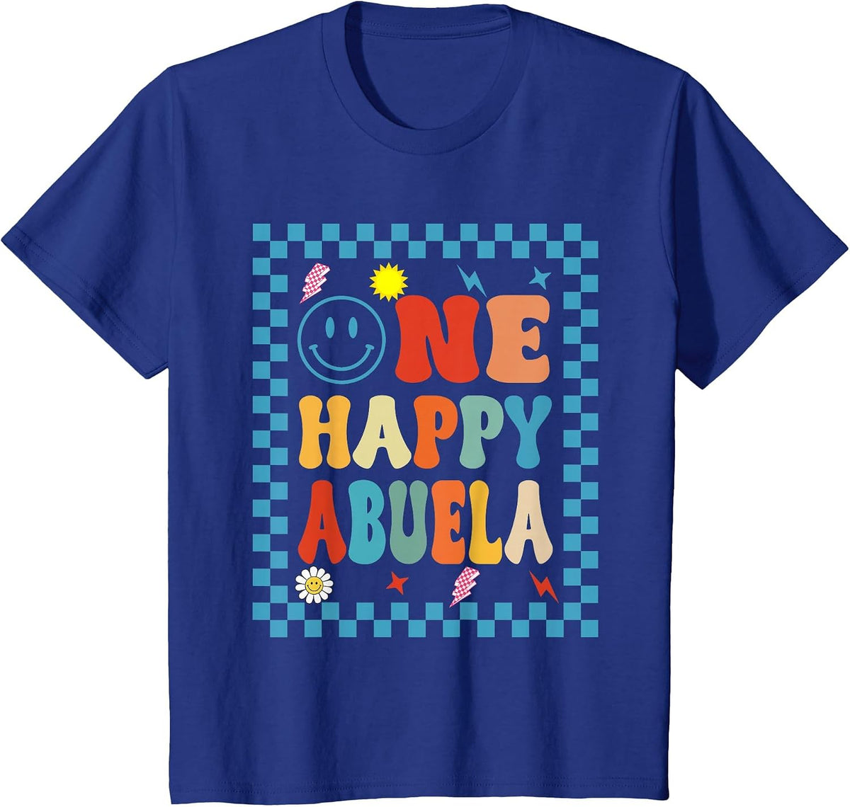One Happy Dude Abuela 1st Birthday Family Matching T-Shirt - Royal Blue