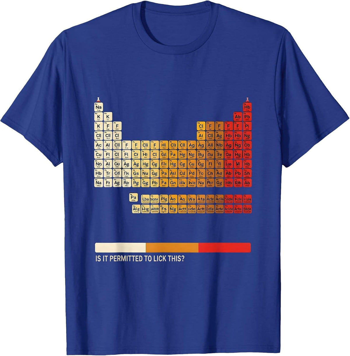 Men's Is It Permitted To Lick This Funny Periodic Table Chemistry T-Shirt - Royal Blue