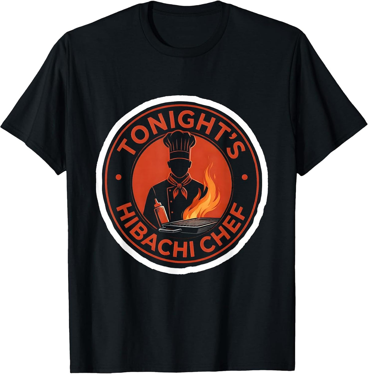 Men's Tonight's Hibachi Chef Funny Halloween Costume Party T-Shirt - Black