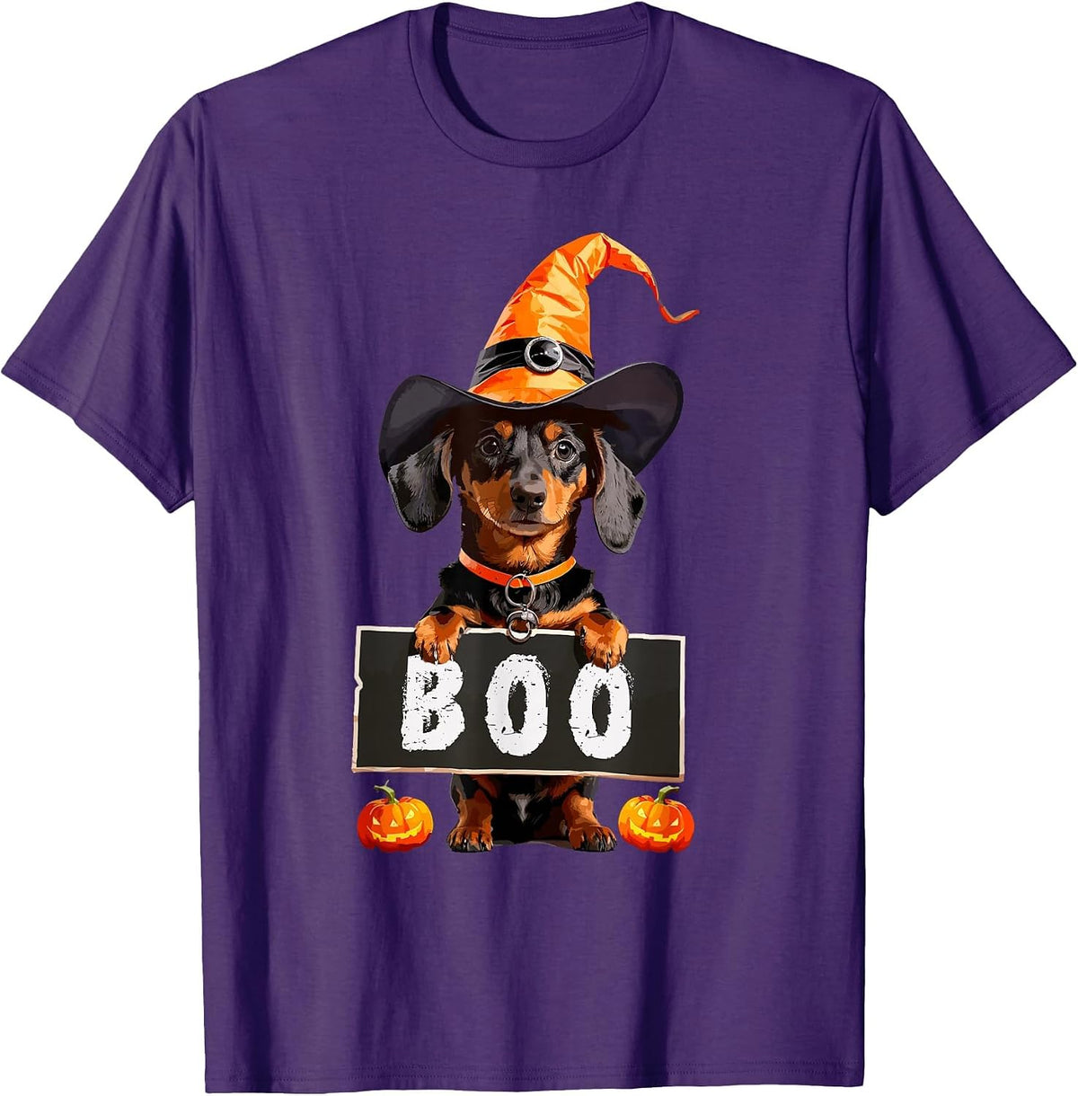 Dachshund Halloween T-Shirt - Purple