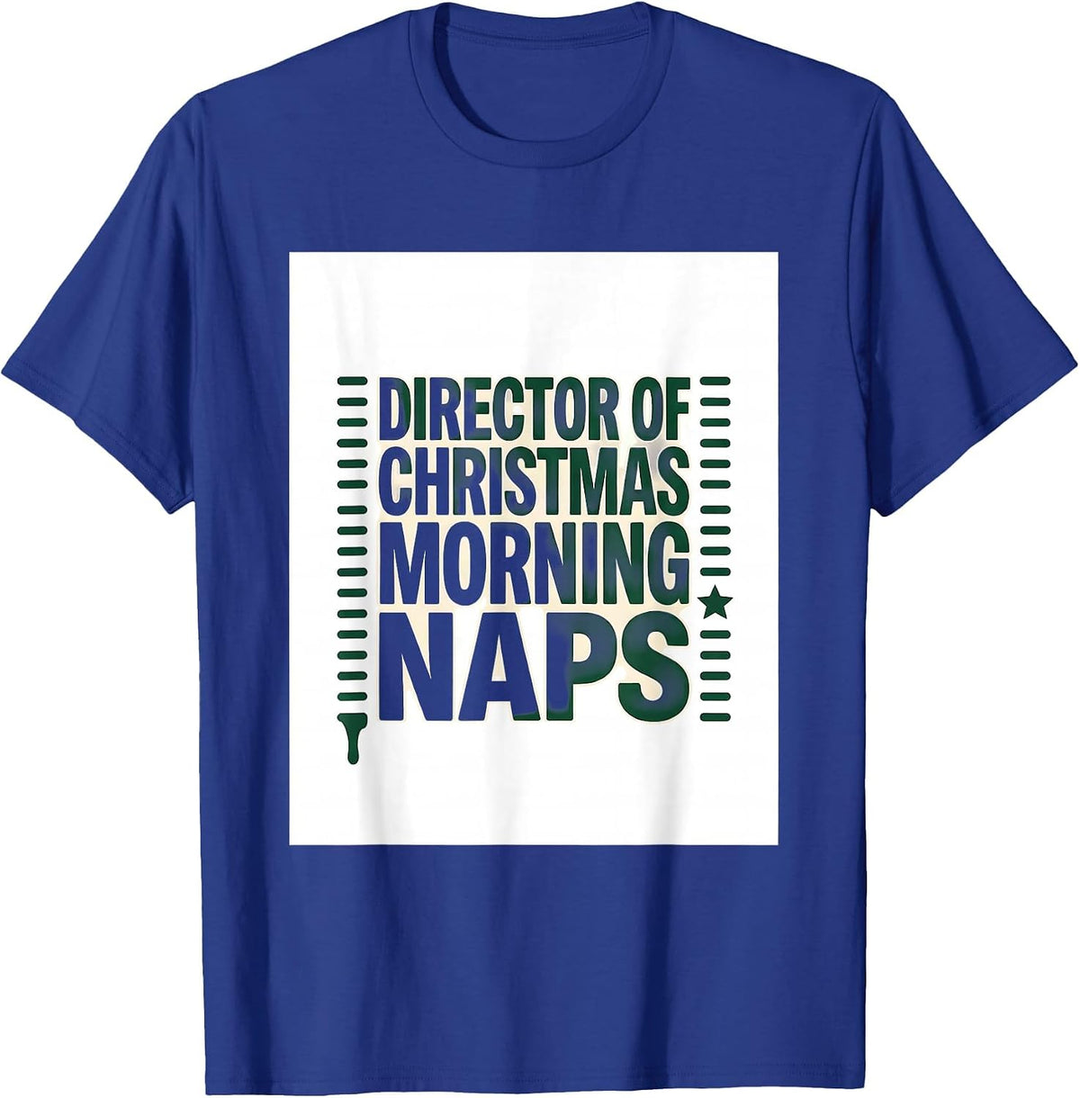 Director Of Christmas Morning Naps Funny Sloth Lover Gift T-Shirt - Royal Blue