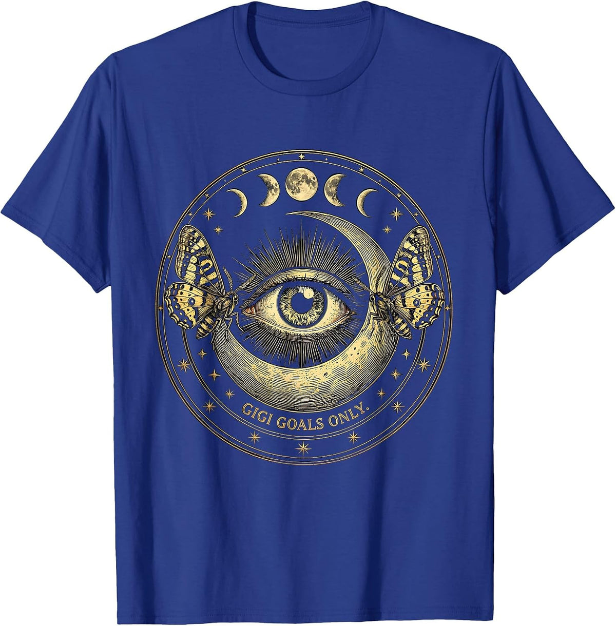 Gigi Goals Only Proud Grandma Design T-Shirt - Royal Blue