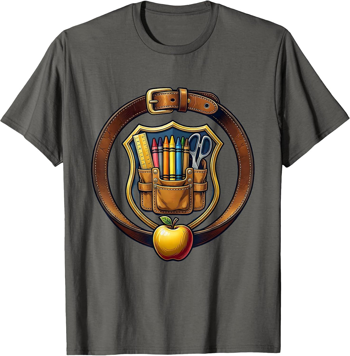 Men's Sped Teacher Toolbelt Graphic Design Gift T-Shirt - Asphalt Grey
