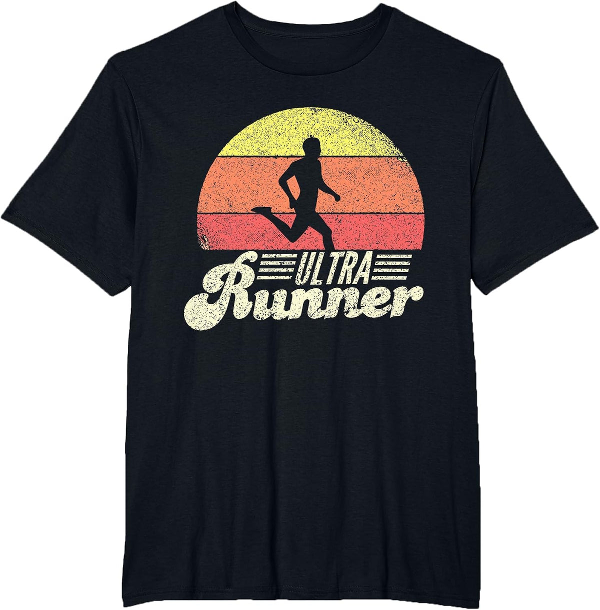 Ultra Runner Classic Retro Vintage Ultramarathon T-Shirt - Black