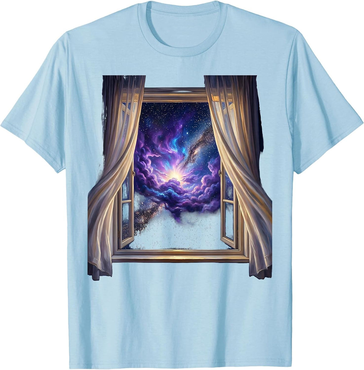 Suicide Prevention Open Window Hope Illustration T-Shirt - Baby Blue