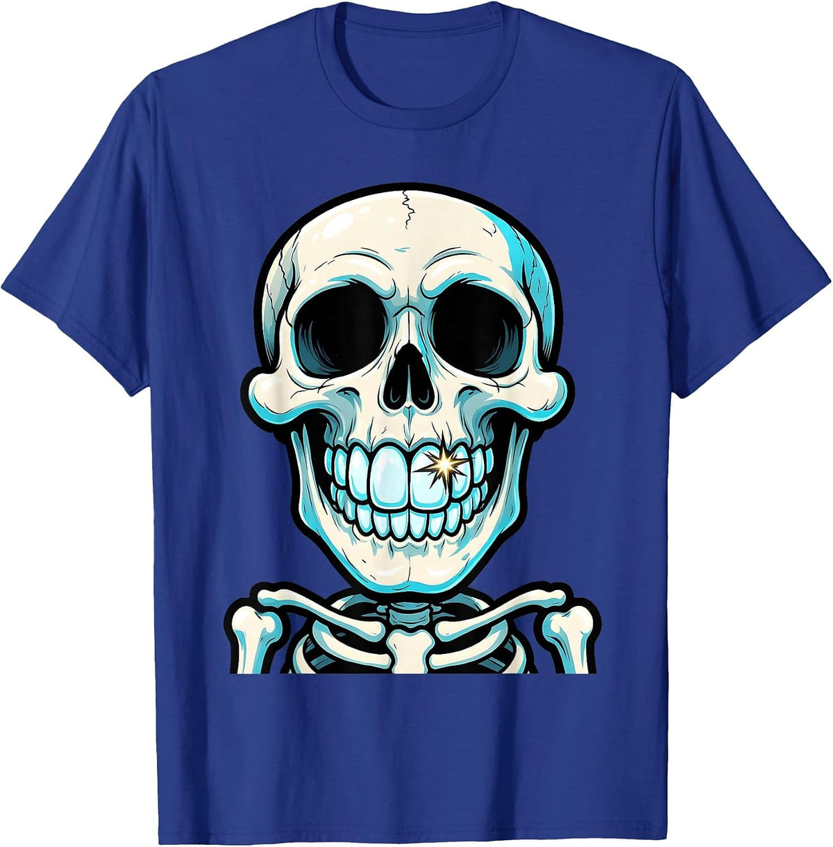 Skeleton Perfect Smile Dental Assistant Gift T-Shirt - Royal Blue