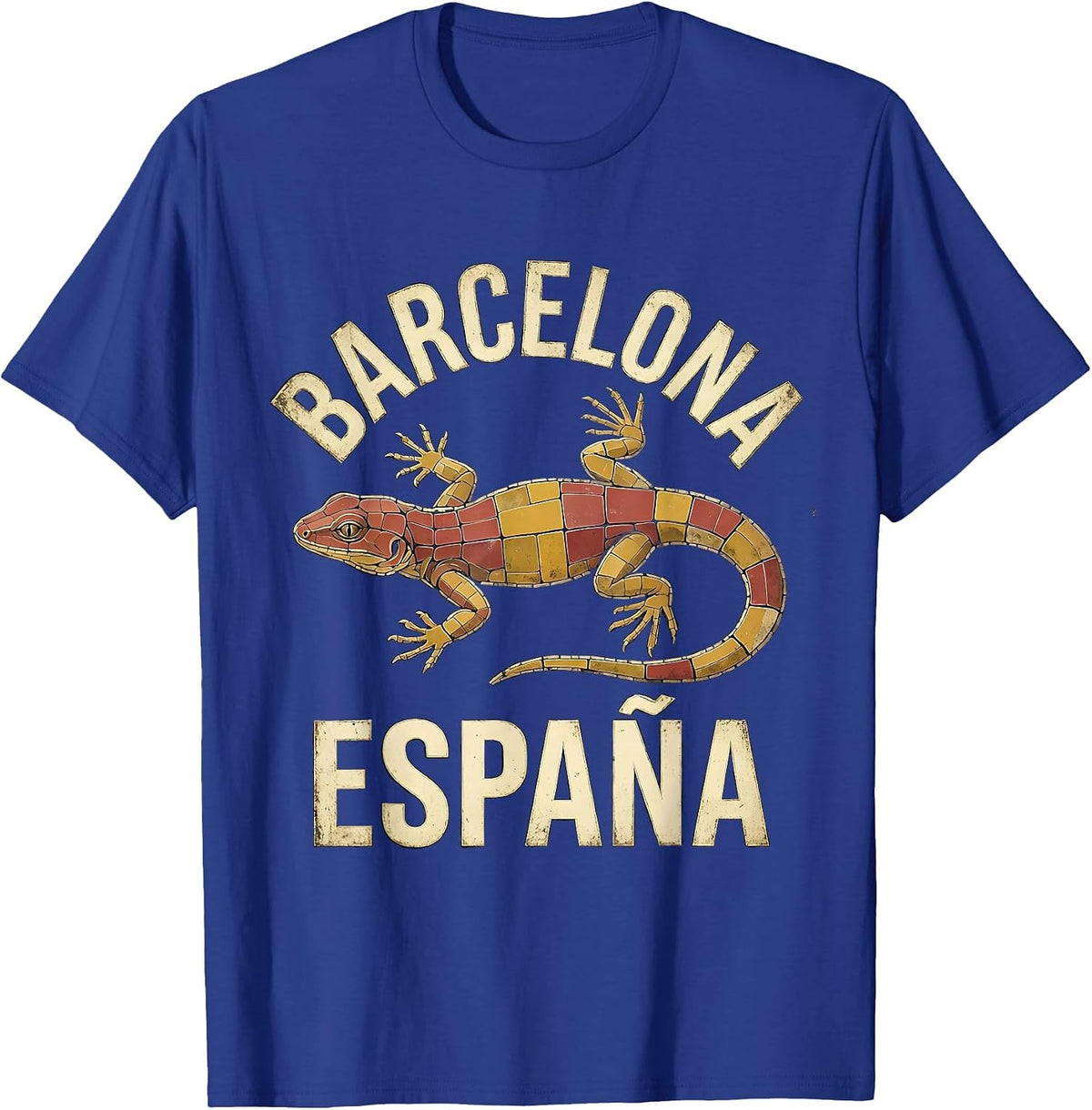Barcelona España Vintage Spanish Heritage National Pride T-Shirt - Royal Blue
