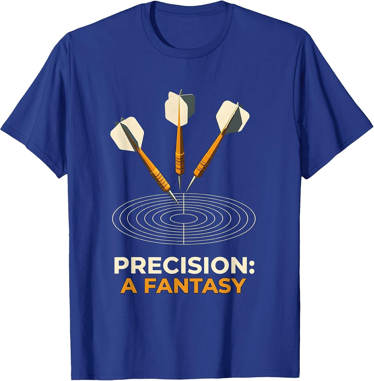 Men's Precision A Fantasy Isometric Dart Player Pub Humor Gift T-Shirt - Royal Blue