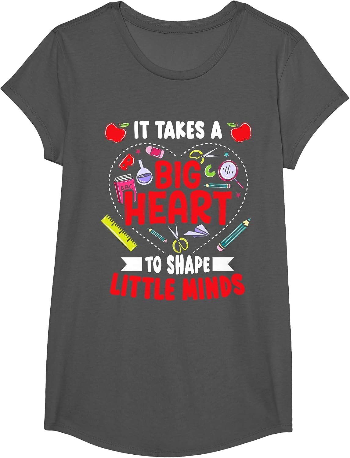 Childcare | Teacher | Daycare Provider T-Shirt - Girls Asphalt Grey