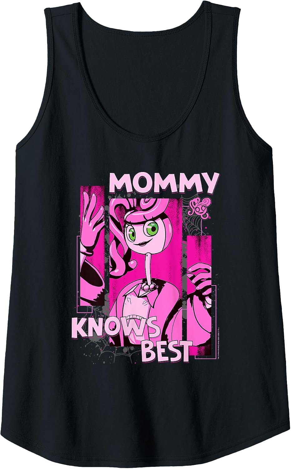 Poppy Playtime Mommy Knows Best Panel Style Portrait Tank Top - Black