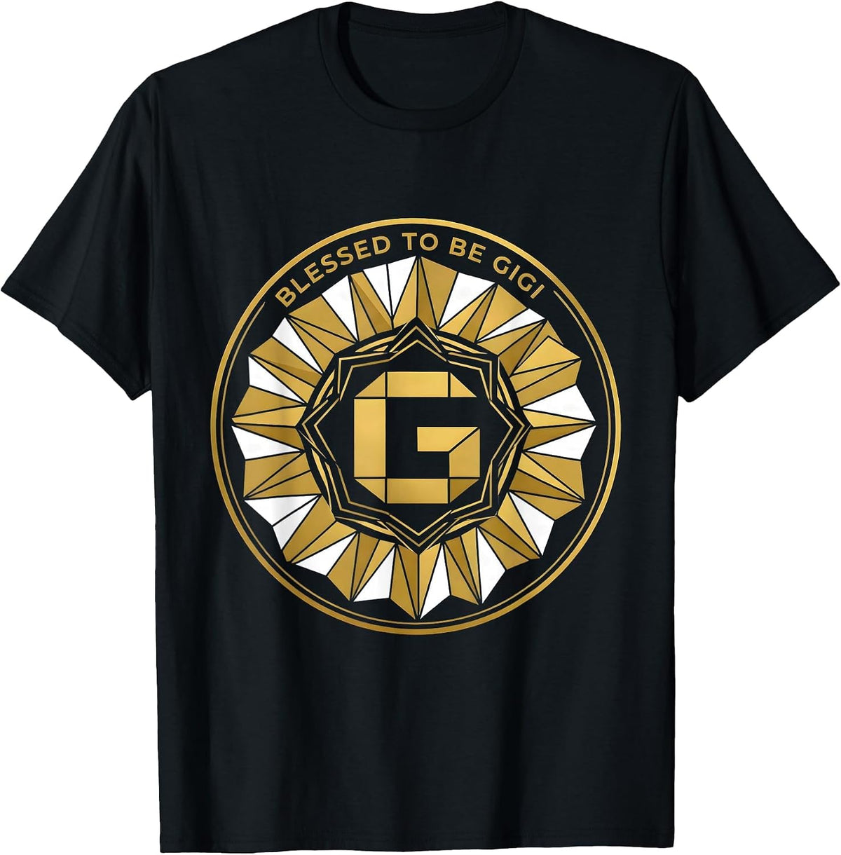 Men's Blessed to be Gigi Grandma Gift Design T-Shirt - Black