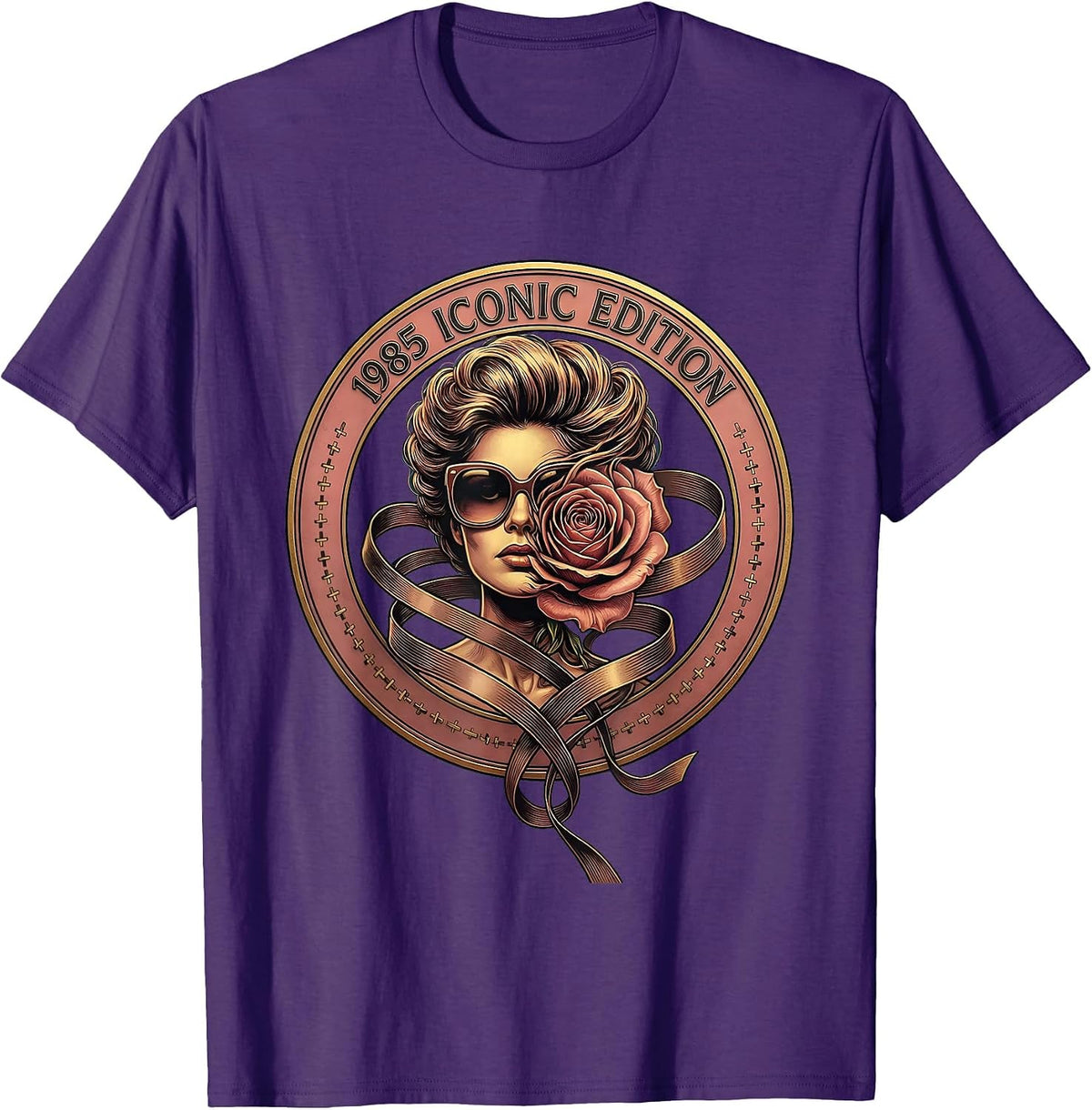 Vintage 1985 Iconic Edition Classic Retro Design T-Shirt - Purple