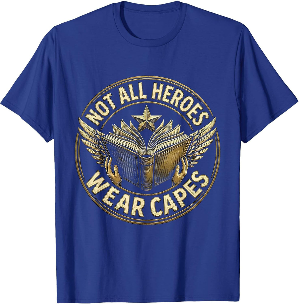 Men's Not All Heroes Wear Capes Sped Teacher Design T-Shirt - Royal Blue