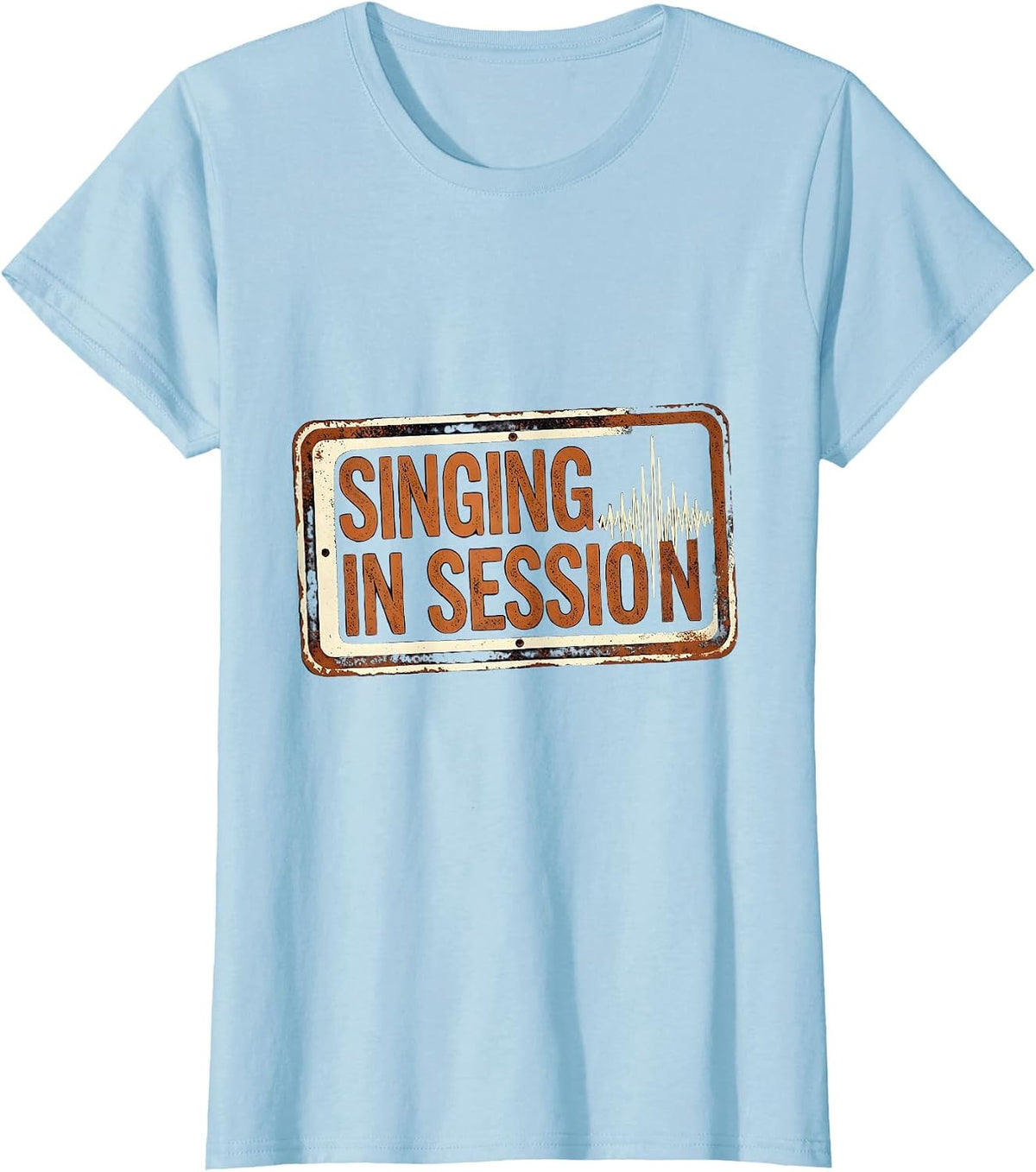 Singing In Session Funny Musical Theatre T-Shirt - Baby Blue