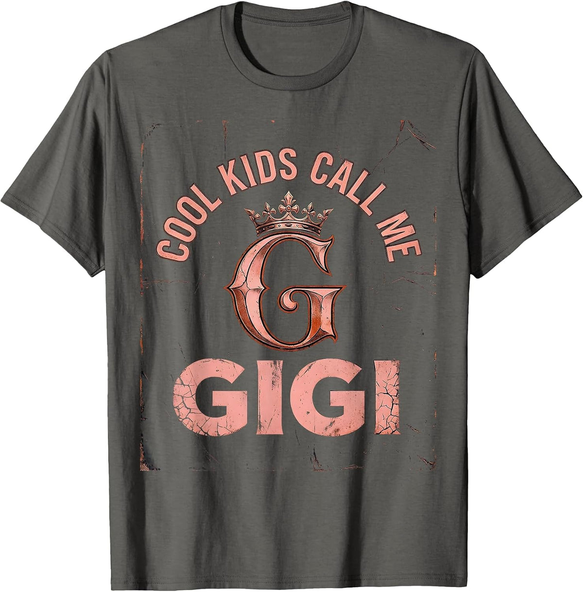 Cool Kids Call Me Gigi Grandma Design T-Shirt - Asphalt Grey