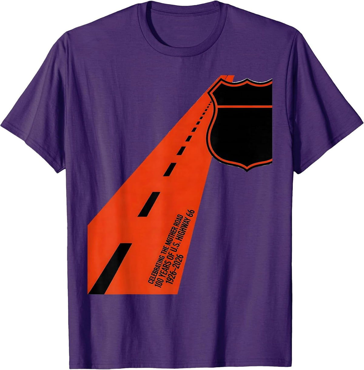 Men's The Mother Road Highway 66 100th Anniversary Centennial T-Shirt - Purple