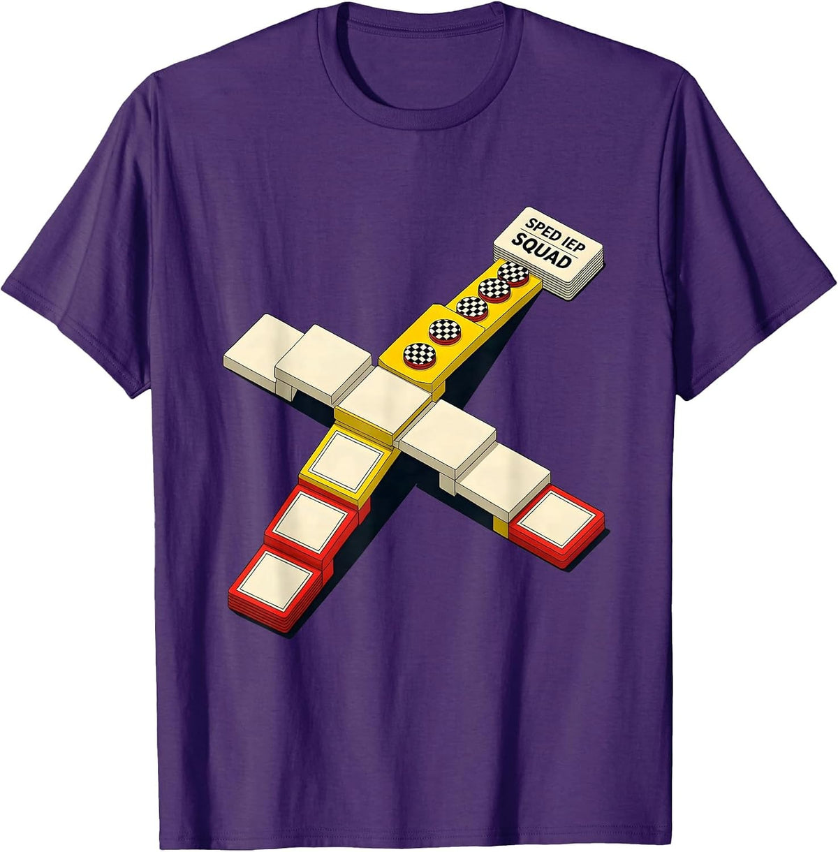Men's SPED IEP Squad Stencil Graphic Teacher Appreciation T-Shirt - Purple