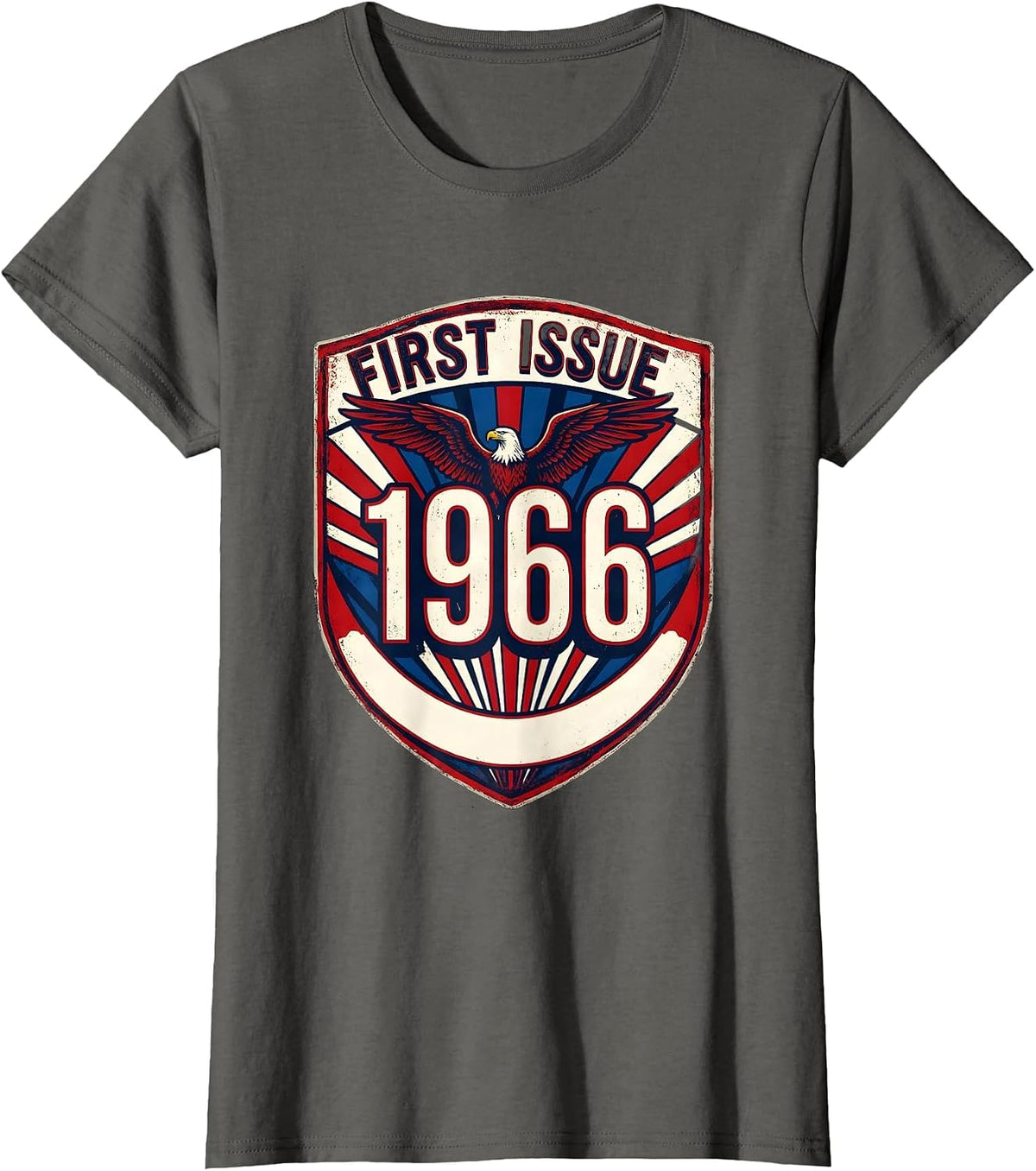 Women's First Issue 1966 Vintage Stamp 60th Birthday Gift Men Women T-Shirt - Asphalt Grey